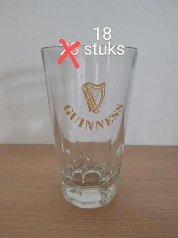 18 Guinness glazen, Verzamelen, Ophalen, Zo goed als nieuw