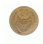 Rwanda 20 francs 1977, Ophalen of Verzenden, Overige landen, Losse munt
