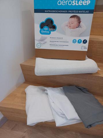 Aerosleep matrasbeschermer + 3 Aerosleep hoeslakens disponible aux enchères