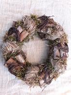 Krans met twijgjes, zeegras en mos, Ophalen of Verzenden, Zo goed als nieuw