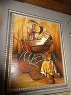 Schilderij beer met buggy, Antiquités & Art, Enlèvement