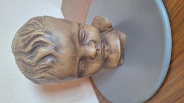 Antiek Beeldje van slapende jongen 16 cm hoog 2 kg beschikbaar voor biedingen