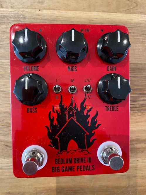Big Game Pedals Bedlam Drive III overdrive/distortion pedal, Muziek en Instrumenten, Effecten, Gebruikt, Distortion, Overdrive of Fuzz