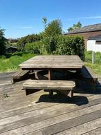 Table de jardin en bois, Tuin en Terras, Tuintafels, Ophalen, Gebruikt, Vierkant, Hout