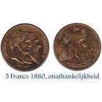 Leopold II - 5 francs - 1880 - 50 jaar onafhankelijkheid, Postzegels en Munten, Ophalen of Verzenden, Overig, Losse munt
