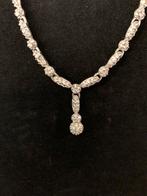 Swarovski halsketting & bijpassende oorbellen - Emma “Y”, Ophalen of Verzenden, Zo goed als nieuw