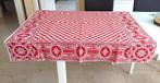 Ancienne nappe carrée - rouge et blanc, Ophalen of Verzenden, Gebruikt