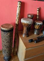 Verschillende slaginstrumenten + Didgeridoo, Gebruikt, Ophalen