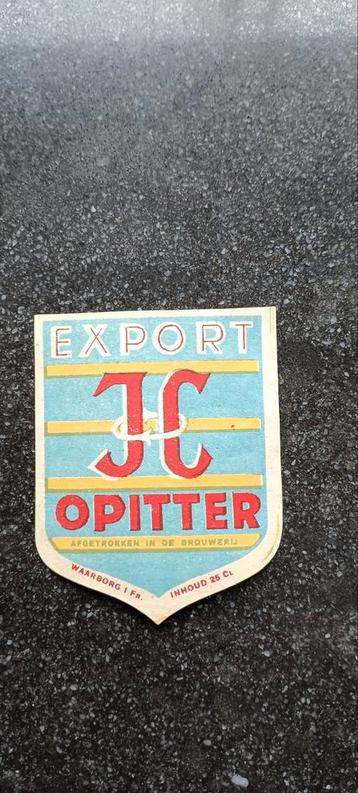 Oud bieretiket export Opitter, Enlèvement ou Envoi