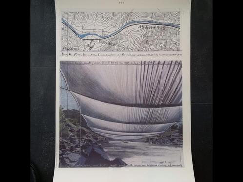 Litho Christo, Over the Arkansas River in Colorado, Antiquités & Art, Art | Lithographies & Sérigraphies, Enlèvement