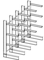 Verzinkte draagarmstelling 3,5 m hoog NIEUW met 4 niveaus, Ophalen of Verzenden