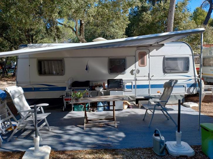 Caravan Fendt Platin 650, Caravans en Kamperen, Caravans, Particulier, Fendt, Stapelbed, Luifel, Ophalen