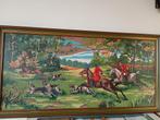 Grote, mooie kader met jachttafereel, 1,20 x 0,60, Antiek en Kunst, Ophalen