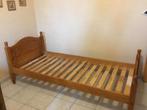 1 persoonsbed + lattenbodem hout, Huis en Inrichting, Slaapkamer | Bedden, Ophalen, Gebruikt, 90 cm, Eenpersoons