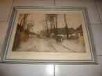 ets Maarten van der loo , dorp in de kempen, Antiek en Kunst, Kunst | Etsen en Gravures, Ophalen of Verzenden