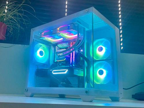 RGB Game PC | RTX 4070 - 5700X3D | Wit, Computers en Software, Desktop Pc's, Refurbished, 4 Ghz of meer, SSD, 32 GB, Met videokaart
