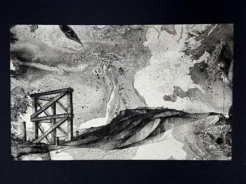 Eugène Eechaut (1928-2019) - landscape (ink composition), Antiek en Kunst, Kunst | Schilderijen | Abstract, Ophalen of Verzenden