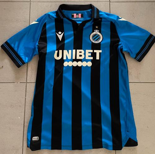 Voetbalshirt Club Brugge - blauw zwart - large - Macron, Sport en Fitness, Voetbal, Zo goed als nieuw, Shirt, Maat L, Ophalen
