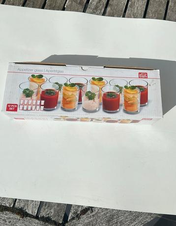 Set van 12 aperitiefglazen beschikbaar voor biedingen