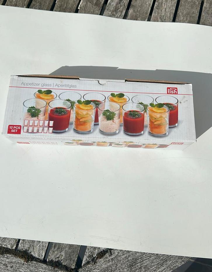 Set van 12 aperitiefglazen, Huis en Inrichting, Keuken | Keukenbenodigdheden, Nieuw, Ophalen