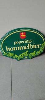 Metalen reclamebord Poperingse hommelbier, Verzamelen, Biermerken, Ophalen of Verzenden, Zo goed als nieuw