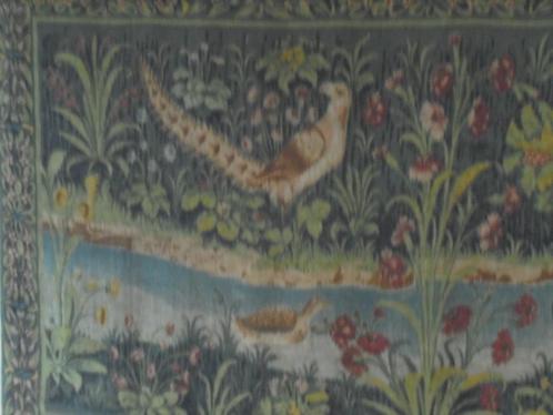 groot wandtapijt: réplique fidèle d.u. document du XV siècle, Antiek en Kunst, Antiek | Tapijten, Tafelkleden en Textiel, Ophalen