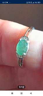 Nieuwe sterling zilveren ring met smaragd uit Zambia, Ophalen, Nieuw, Met edelsteen, Dame