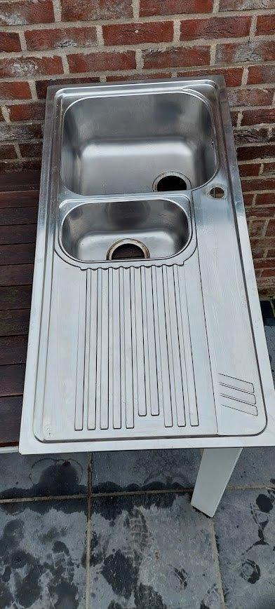 inbouw spoelbak Franke Inox  100x50, Huis en Inrichting, Keuken | Keukenelementen, Gebruikt, 100 tot 150 cm, 50 tot 100 cm, Ophalen
