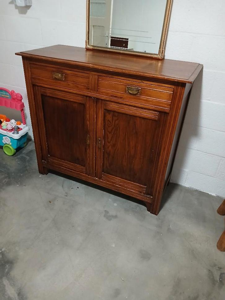 Armoire en pin verni (réservé pour Rabia), Antiquités & Art, Antiquités | Meubles | Armoires, Enlèvement