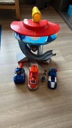 Paw patrol uitkijk toren met verschillende auto’s, Ophalen, Zo goed als nieuw