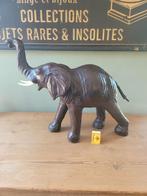 Grote bruine leren olifant, Ophalen of Verzenden