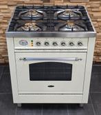 🔥Luxe Fornuis Boretti 70 cm crème + rvs 4 pits 1 oven, Elektronische apparatuur, Fornuizen, 60 cm of meer, 4 kookzones, Vrijstaand