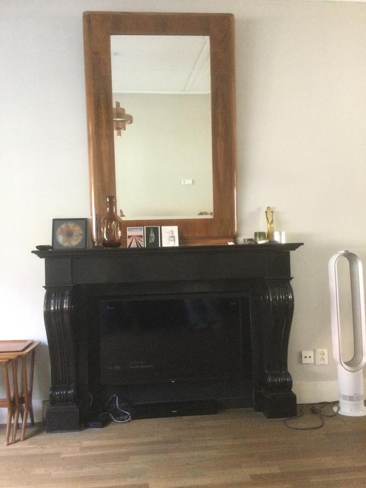 Antieke zwarte schouw Belgisch hardsteen, Antiek en Kunst, Antiek | Overige Antiek, Ophalen