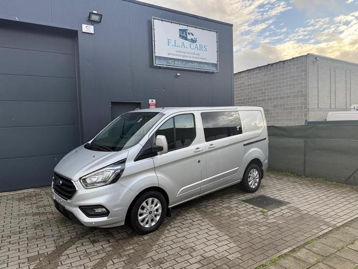 FORD TRANSIT CUSTUM AUTOMAAT DUBBEL CABINE 5PL EURO6B FULL, Auto's, Bestelwagens en Lichte vracht, Bedrijf, Te koop, ABS, Achteruitrijcamera