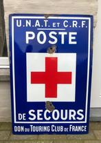 Poste de Secours emaille reclamebord verkeersbord, Ophalen of Verzenden, Gebruikt, Reclamebord