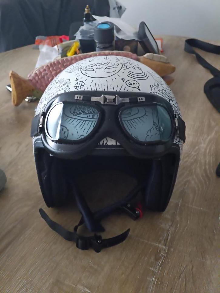 HJC JetHelm, Fietsen en Brommers, Brommerhelmen, Zo goed als nieuw, Large, Ophalen of Verzenden