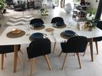 Scandinavische Eettafel met 6 Stoelen, Huis en Inrichting, Tafels | Eettafels, Ophalen, Gebruikt, 100 tot 150 cm, 200 cm of meer