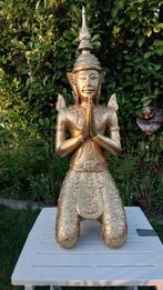 Boeddha,Buddha Tempelwachter Thailand,Teppanom Thai, hout,,,, Huis en Inrichting, Woonaccessoires | Boeddhabeelden, Ophalen, Zo goed als nieuw