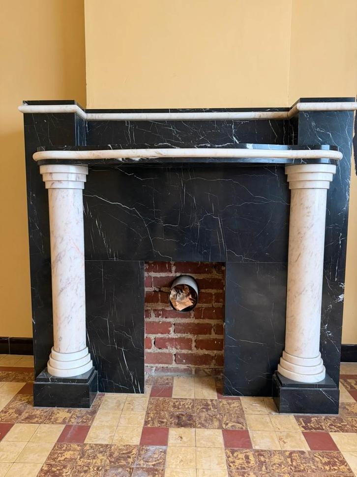 Marmeren schouwmantel – reeds uitgebroken, Huis en Inrichting, Haarden, Gebruikt, Overige soorten, Ophalen