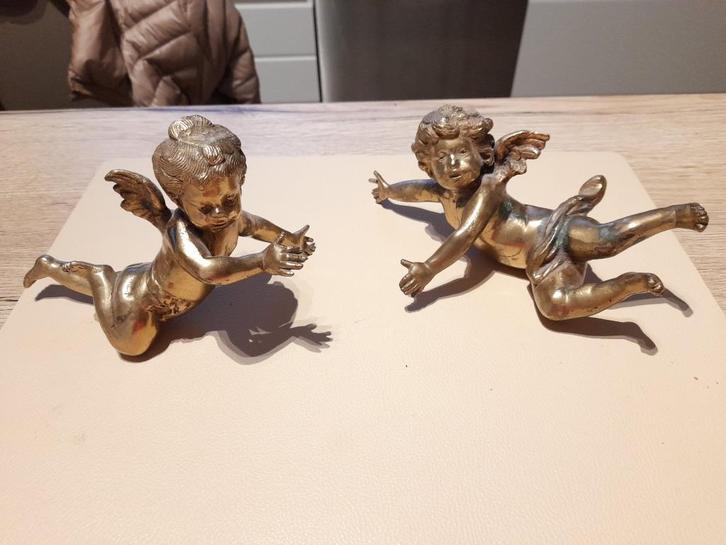 Koperen engeltjes  (2st), Antiek en Kunst, Curiosa en Brocante, Ophalen
