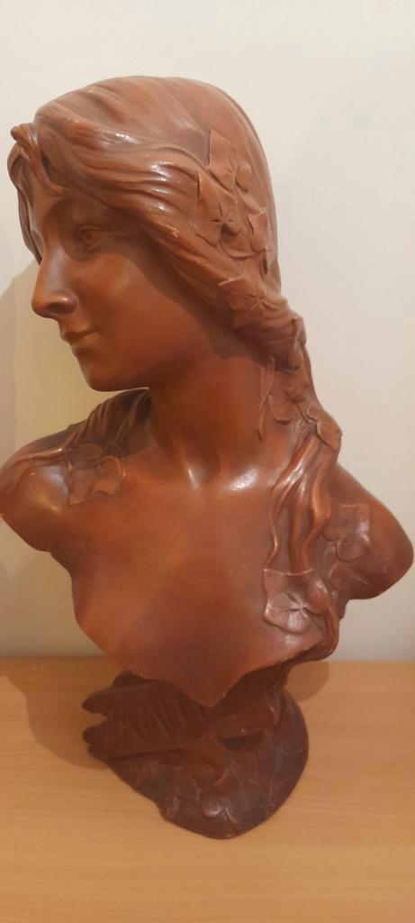 Prachtige oude buste van een Belle met aanduiding (Amitier), Antiek en Kunst, Kunst | Beelden en Houtsnijwerken, Ophalen
