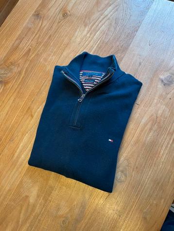 Pull sweat col zip Tommy Hilfiger taille S