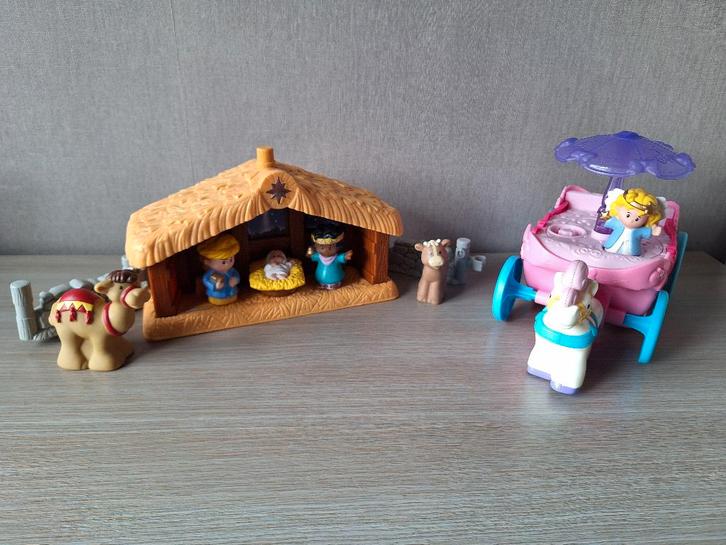 ☼ Set Little people kerststal + praalwagen, Enfants & Bébés, Jouets | Fisher-Price, Utilisé, Enlèvement ou Envoi