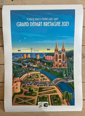 Affiche officielle départ Tour de France Femmes 2025 beschikbaar voor biedingen