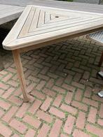 Driehoekige teakhouten tafel, zeldzaam., Ophalen, Gebruikt, Teakhout