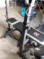 Halterbank met barbells, Sport en Fitness, Ophalen, Gebruikt