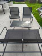 Terras set 3 zetels, 1 tafeltje, Ophalen of Verzenden, Zo goed als nieuw