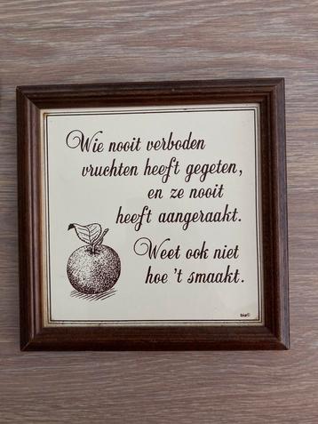 Oude Hollandse tegels wandtegels met leuke spreuken  beschikbaar voor biedingen