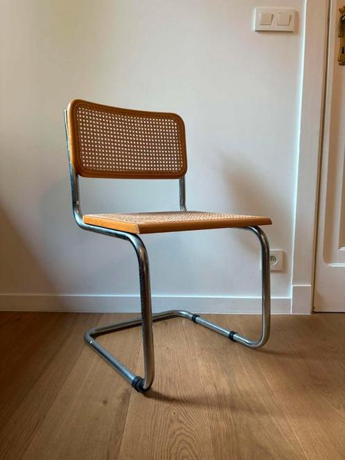 Set van 5 stoelen in hout en metaal, Cesca de Breuer stijl, Huis en Inrichting, Stoelen, Zo goed als nieuw, Hout, Metaal, Ophalen