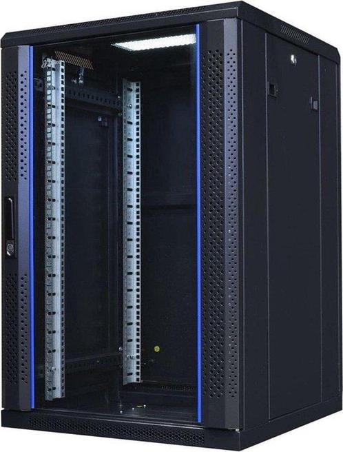 *NIEUW* Alfaco 22U Server Patch Rack 19inch Zwart 19-6822, Computers en Software, Serverkasten, Nieuw, Glas, Plaatstaal, Ophalen of Verzenden